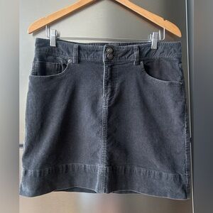 Patagonia Corduroy Skirt Organic Cotton Gray Mini Skirt Size 10